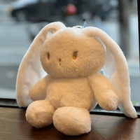 Jouet en peluche lapin mignon multicolore à tirer, lapin à longues oreilles en peluche pour cadeaux d'enfants et machine à grue