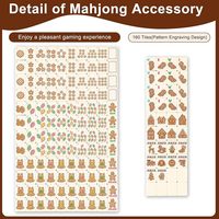 Geling Wholesale High Quality 160 Teeth Yellow American Mahjong Tiles Sets Factory Custom Acrylic Gingerbread Mahjong Tiles Sets