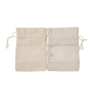 Custom Organic Cotton <b>Drawstring</b> <b>Pouch</b> Bag Small Jute Burlap Wedding Favor Gift Screen Printing Recyclable Sock Packaging - Product Image 5