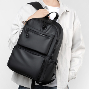 Fábrica 15,6 pulgadas logotipo personalizado impermeable Oxford Pu Material hombres de negocios mochila de viaje mochila para ordenador portátil - Product Image 2