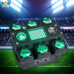 Luci Laser Mobili BAQI Warship 6in1 RGBWAUV DMX512, Attivazione Sonora, LED ad Alto CRI 90, 8000 <span class=keywords><strong>Lumen</strong></span>, Mini Luce da Palco per Discoteca e <span class=keywords><strong>Bar</strong></span> - Product Image 1