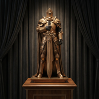 Statue de Porte-Sabre en Fibre de Verre sur Mesure, Taille Réelle, Sculpture à Vendre