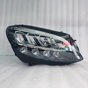 Faro LED para <span class=keywords><strong>Mercedes</strong></span> <span class=keywords><strong>Clase</strong></span> C W205 2019-2021 C180 <span class=keywords><strong>C200</strong></span> C260 C300, Faro OEM con DRL y Señal de Giro, Conjunto de Faros - Product Image 2