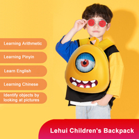 Lindo monstruo Led Diseño Escuela libro bolsa pequeña y ligera niños Led mochila impermeable brillante pantalla redonda niños Led bolsa