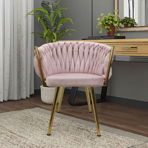 Chaise de Salle à Manger Tissée Bleue en Velours pour Terrasse ou Café, Chaise Longue <span class=keywords><strong>Madame</strong></span> - Product Image 5