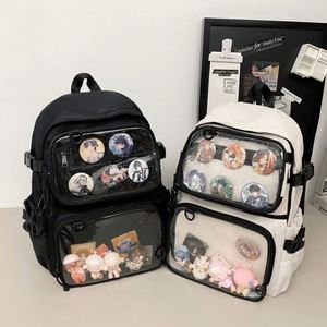 The New 2025 Casual and Fashionable Detachable Transparent Two-piece Functional Computer <b>Backpack</b> for Female College <b>Students</b> - Product Image 4