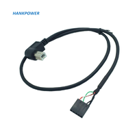 Cable USB B Macho a Conector USB de 5 Pines Hembra de 90 Grados y 50 cm para Placa Base PCB, Impresora Dupont