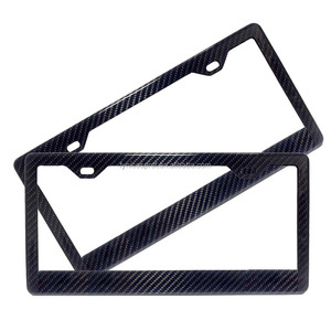 Cadre de <span class=keywords><strong>plaque</strong></span> <span class=keywords><strong>d</strong></span>'<span class=keywords><strong>immatriculation</strong></span> avant et arrière en fibre de carbone pour voiture à deux trous et impression personnalisée de votre <span class=keywords><strong>logo</strong></span> sur le cadre - Product Image 4