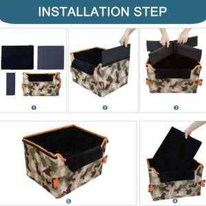 GeerDuo Pet Portable Travel Kleine mittelgroße Hunde Katzen Erhöhtes Auto-Booster-Sitzbett mit Sicherheits gurt - Product Image 4