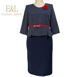 Elegant Dress Elder Ladies Dot Print Church Dresses Turkey Women Dress Plus Size Women Floral Print <b>Clothes</b> - Product Image 6