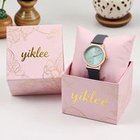 Caja de Reloj de Cartón con Logotipo Personalizado en Dorado, Caja de Regalo para Reloj de Negocios, Caja de Regalo para Reloj de Mujer