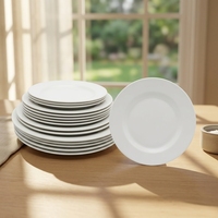 Assiette ronde en mélamine blanche de 7 pouces, écologique, personnalisable, pour restaurant commercial