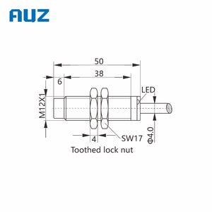 Auz ban đầu NPN PNP không tuôn ra M12 Phạm vi cảm biến 4mm không có NC đầu ra Quy Nạp gần chuyển đổi - Product Image 2