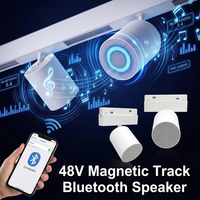 Bluetooth Speaker Magnetic Track Audio System 85-265V 2 3 4 6 Wire for Restaurant Cafe Retail
