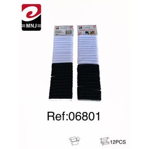 MNJ Elastic Hair Band White And Black 12Pcs For Baby Hair Styling - Product Image 2