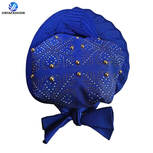 Dernière mode nigériane : foulard auto-gelé Aso Oke avec strass, foulard africain en tissu Ankara - Product Image 6