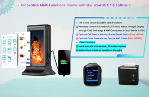 FYD-835S बैटरी संचालित सीएमएस रेस्तरां विज्ञापन मेनू डिस्प्ले पावर स्टेशन बैंक चार्जर स्क्रीन डिजिटल टेबल टेंट टॉकर - Product Image 4