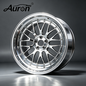 Rueda de Aleación de Aluminio Pulido Auron, Diseño Multirradio, Forjada en 2 Piezas, para Mejora de Vehículos de Pasajeros - Product Image 1