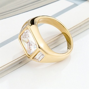 Wholesale Fashion Jewelry <b>Ring</b> Women Dainty Gold Plated Stainless Steel Zircon <b>Finger</b> <b>Rings</b> for Women - Product Image 3