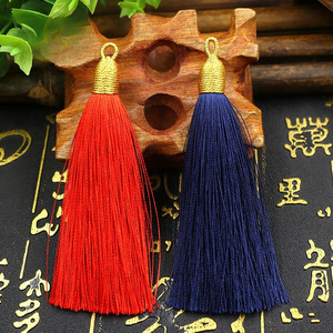 Borla de Hilo Dorado de 8cm, Colores Mezclados, Marcador de Libros de Poliéster, Bolsita Aromática para Ropa, Accesorio - Product Image 2