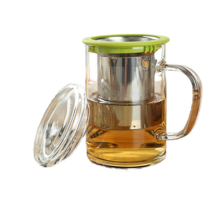 Ensemble <span class=keywords><strong>de</strong></span> tasses en <span class=keywords><strong>verre</strong></span> à large ouverture, écologiques et modernes, en borosilicate <span class=keywords><strong>de</strong></span> haute qualité, avec infuseur à <span class=keywords><strong>thé</strong></span>, faites à la main en bambou, 350 ml/450 ml - Product Image 1