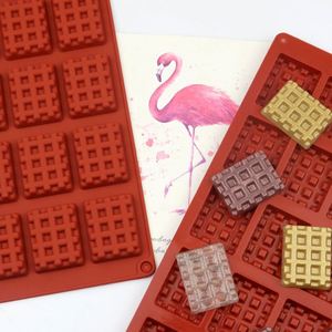 Molde de Silicona Ecológico con Logotipo Personalizado, para Pastel con Forma de Waffle de 18 Cavidades, Moldes para Velas y Galletas, Moldes de Silicona para Chocolate, OEM/ODM - Product Image 1