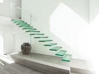 Rahmenlose Glas geländer treppe Glas treppe Schritte Sicherheits glas treppen geländer kosten