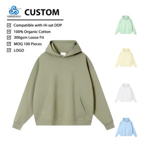 เสื้อฮู้ดผ้าฝ้ายฟลีซทรงปกติ สไตล์เรียบง่าย สบายๆ มีกระเป๋า ปักลาย  สำหรับฤดูใบไม้ร่วง  รับสกรีนโลโก้  ผ้าสั่งทำพิเศษ/สำหรับกลุ่ม - Product Image 1