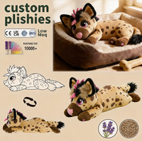 Peluche Hyène Tachetée Personnalisée, Jouet en Peluche Lesté à la Lavande et aux Graines de Lin, Simulation de Chien Sauvage, Peluche Moelleuse