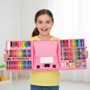 Новинка! Скидка! Набор для творчества: 208 предметов, цветные карандаши, канцелярские принадлежности, для рисования, обучения, школы, подарок для детей и студентов. - Product Image 2