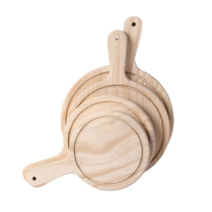 <span class=keywords><strong>Vajilla</strong></span> ecológica, tabla de cortar de madera maciza, plato para Sushi, Pizza, cocina sin pintar, plato de comida de madera de pino - Product Image 2