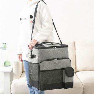 Multifunctional Utility Double Color Waterproof 600d Rolling Insulated <strong>Trolley</strong> Picnic Cooler Bag With Wheels for Outdoor Travel - Product Image 3