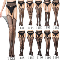 KTS536 Vente en gros OEM de lingerie sexy haut de gamme, bas résille en dentelle avec porte-jarretelles, collants pour femmes