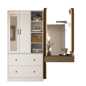Armadi Moderni Convertibili e Pieghevoli in Legno <span class=keywords><strong>con</strong></span> Porte Scorrevoli Bianche, Montaggio a Parete, Design Modulare Semplice, Arredamento per Camera da Letto - Product Image 4