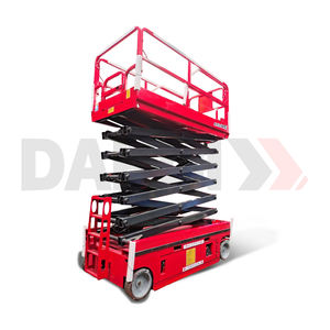 Plateforme élévatrice hydraulique pour travaux en hauteur, nacelle à ciseaux automotrice sur roues avec plateforme extensible - Product Image 5