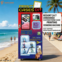 Machine de vente automatique de coques de téléphone DIY avec impression UV, expédition rapide depuis l'entrepôt français, équipement commercial pour coques de téléphone personnalisées