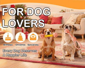 Mainan Tali Simpul Interaktif Ramah Lingkungan Tahan Lama, Set 7 Buah, Mainan Tali Katun untuk Hewan Peliharaan Kecil dan Besar - Product Image 6