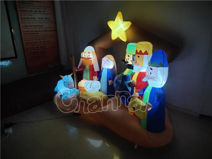 การประสูติของพระเยซูกับสามวิสแมนพองของตกแต่งคริสต์มาสสำหรับสวน - Product Image 6