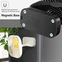 USB Tragbarer Mini-Handy-Ventilator EU-Stecker ABS-Material 3 Geschwindigkeiten 360 Grad Verstellbar Leise für Zimmer- und Campingnutzung