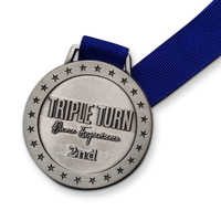 Médaille de sport en métal doré 3D personnalisée sans minimum de commande pour marathon