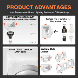 Décoration à économie d'énergie Magasin d'exposition encastré au plafond Double tête Gu10 <span class=keywords><strong>Led</strong></span> Cob Downlight - Product Image 2