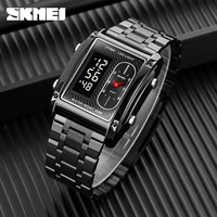 Jam tangan elektronik anak olahraga, arloji Fashion multifungsi pria penjualan pabrik jam tangan Digital Led 30M SKMEI 1868