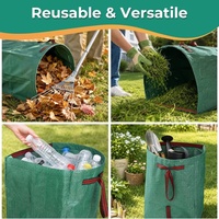 Sacs de collecte de feuilles semi-circulaires épaissis Xiqiming, 10 gallons, en tissu PP, pour jardinage simple, idéaux pour les brindilles, les mauvaises herbes et les feuilles