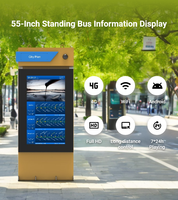 Téléviseur LCD LED LENZ 55 pouces Full HD 16:9 avec processeur vidéo numérique, barre d'affichage numérique extensible pour publicité extérieure, luminosité 2000 cd/m², télécommande