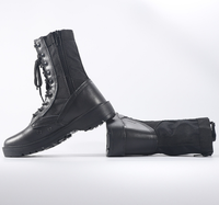 Bottes de chasse en cuir de vachette Panama TSB15, en daim noir, avec fermeture éclair latérale et trous de ventilation, fabriquées en Chine et au Guatemala