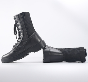 Bottes de chasse en cuir de vachette Panama HPB1009, en daim noir, avec fermeture éclair latérale et trous de ventilation - Product Image 6