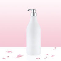 Bouteilles à pompe en plastique blanc personnalisées de 1000 ml, distributeur vide rechargeable de 1 L pour shampoing, après-shampoing, savon liquide, emballage cosmétique