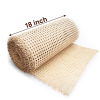 Canne à rotin en plastique synthétique tissé filet à mailles ouvertes tissage ouvert rouleau de sangle de canne en osier pour meubles de cannage bricolage