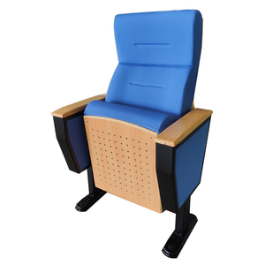 Fauteuils d'église pliants en métal, bois et tissu, noirs, pour salle de conférence, avec tablette d'écriture, pour auditorium - Vente en gros - Product Image 4