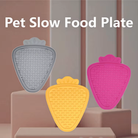 Tapis à lécher antidérapant en silicone pour chien, nettoyage facile au moment des repas, assiettes à nourriture pour animaux, ventouses, vente en gros